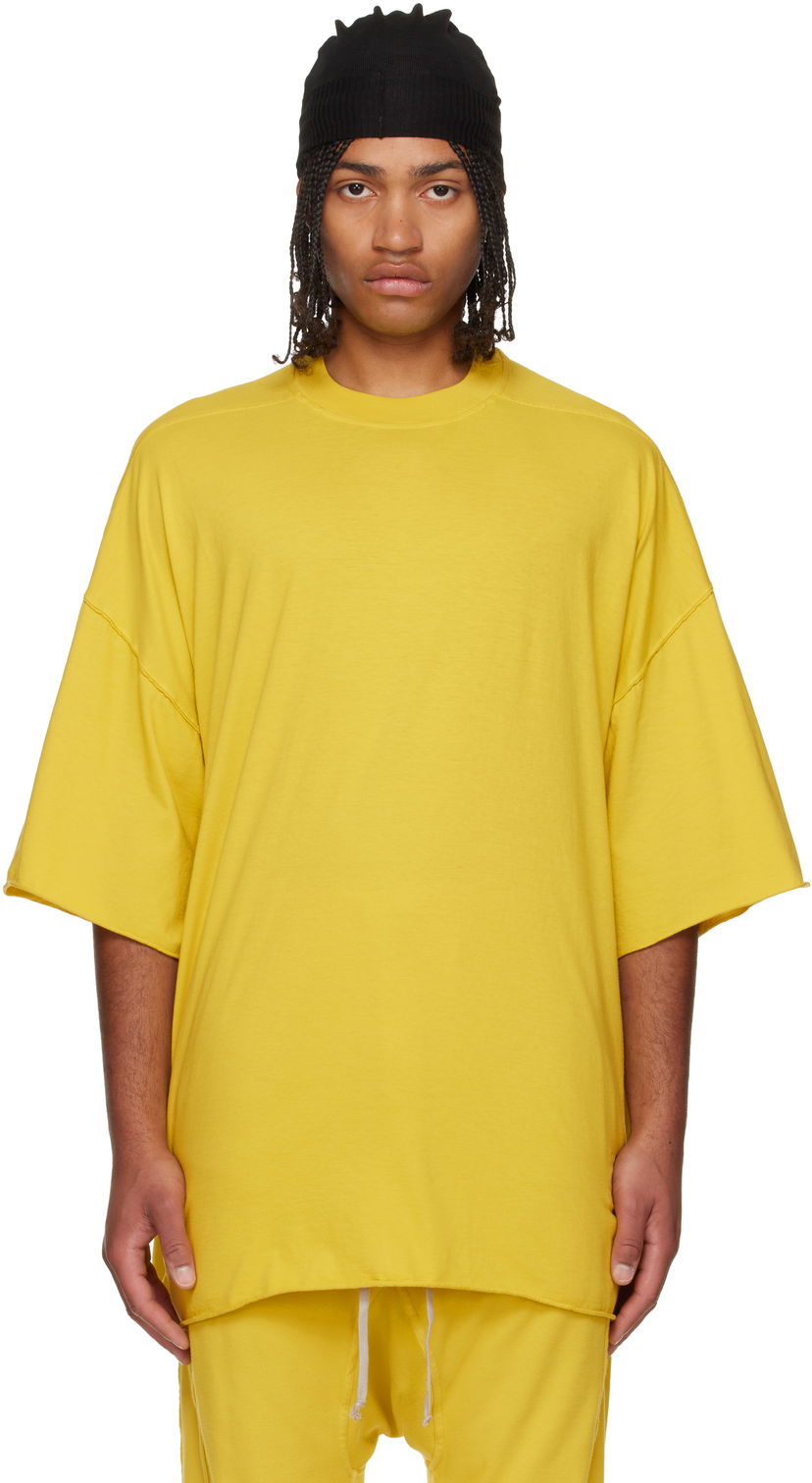Tričko Rick Owens Concordians Tommy Oversized Raw-Edge Short Sleeve T-shirt Žltá | DU02E7259 RN