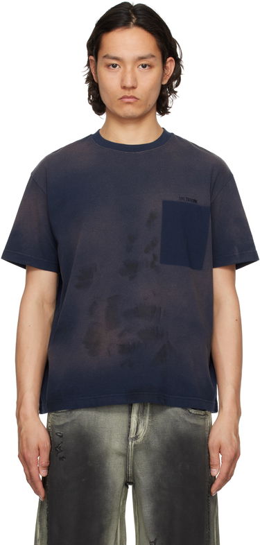 Tričko We11done We11done Embroidered Grunge T-Shirt Navy | WD-TT1-25-725-U-NV, 0