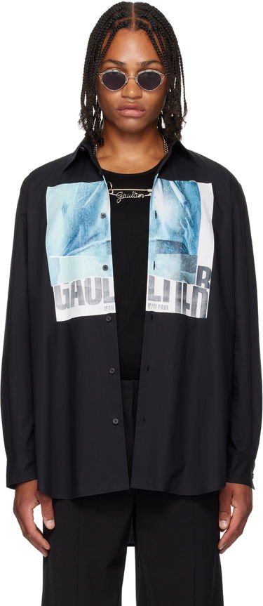 Košeľa Jean Paul Gaultier Jean Paul Gaultier Oversized 'Water' Shirt Čierna | 25/03-U-ST030-W014P-0055, 0