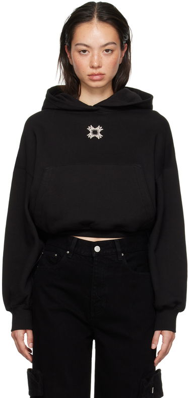 Mikina AMIRI Amiri MA Quad Cropped Hoodie Čierna | AWJYHD1015, 0