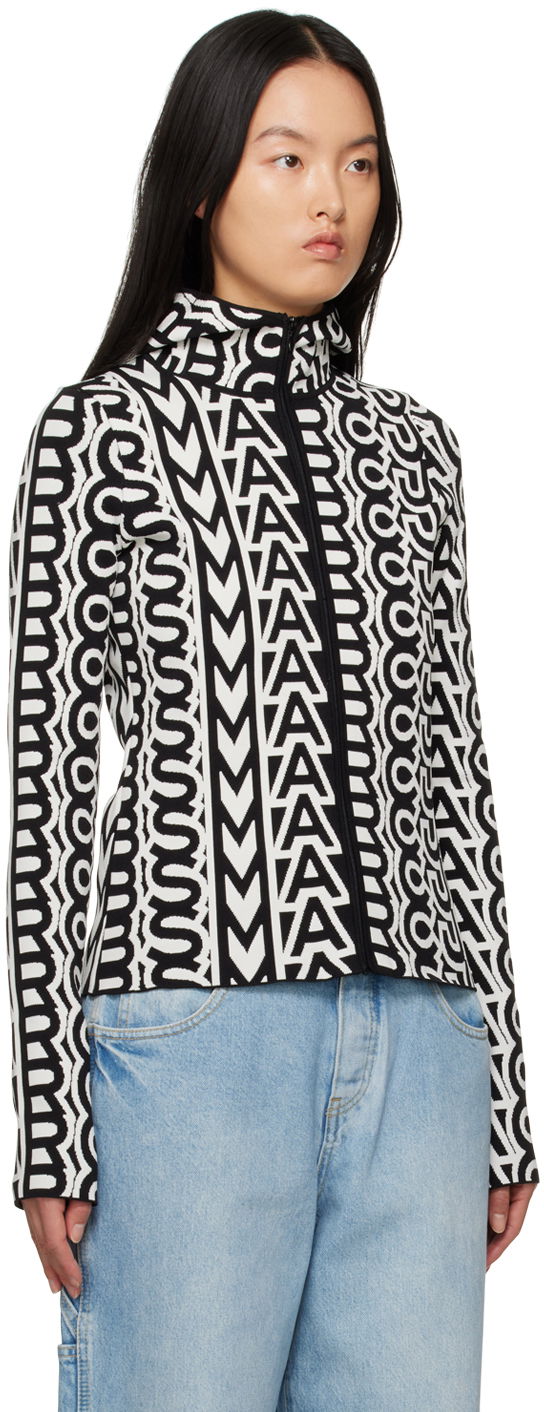 Sveter Marc Jacobs Marc Jacobs 'The Monogram' Zip-Up Hoodie Čierna | 2P3RTP001K01, 1