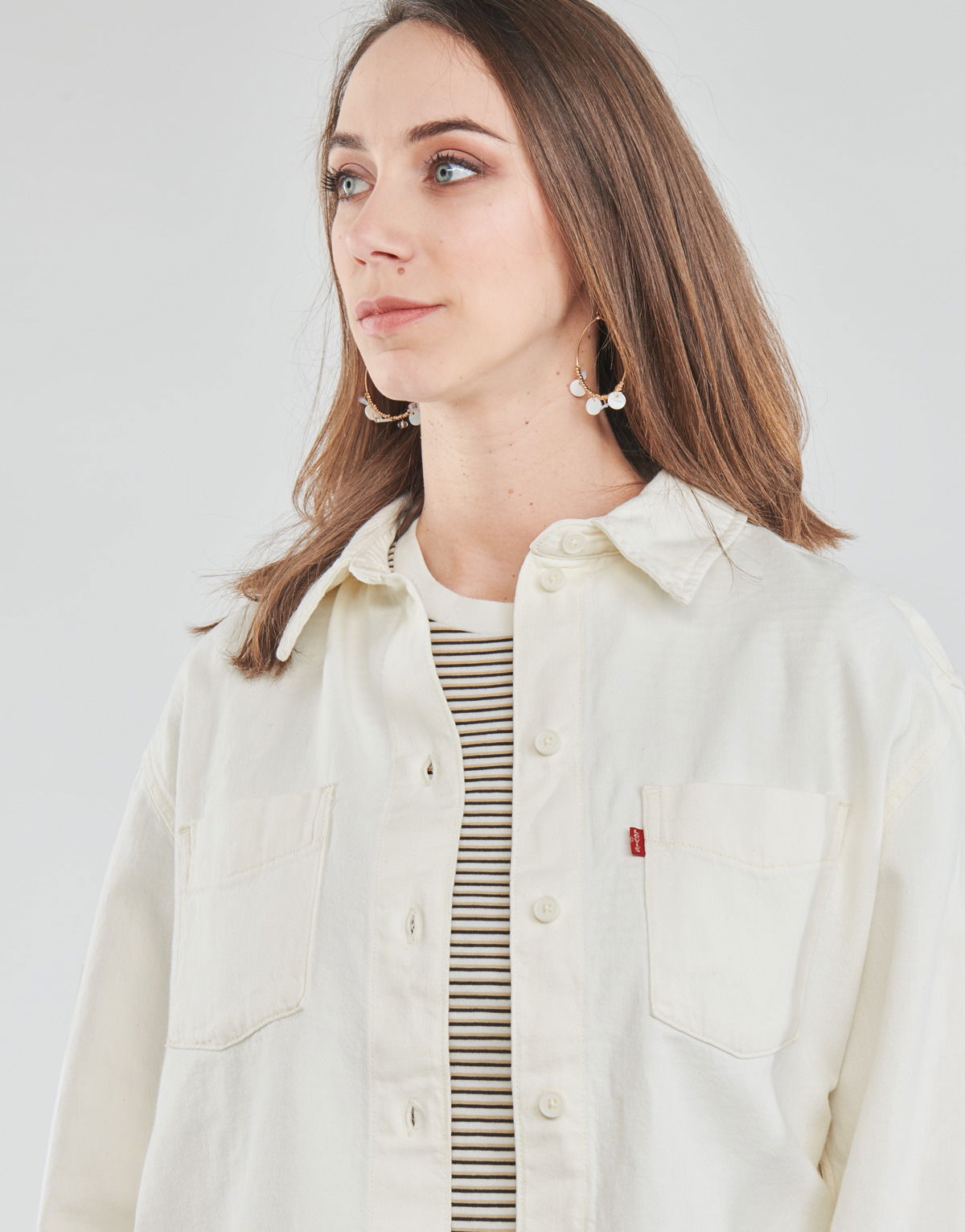 ZOEY PLEAT UTILITY SHIRT