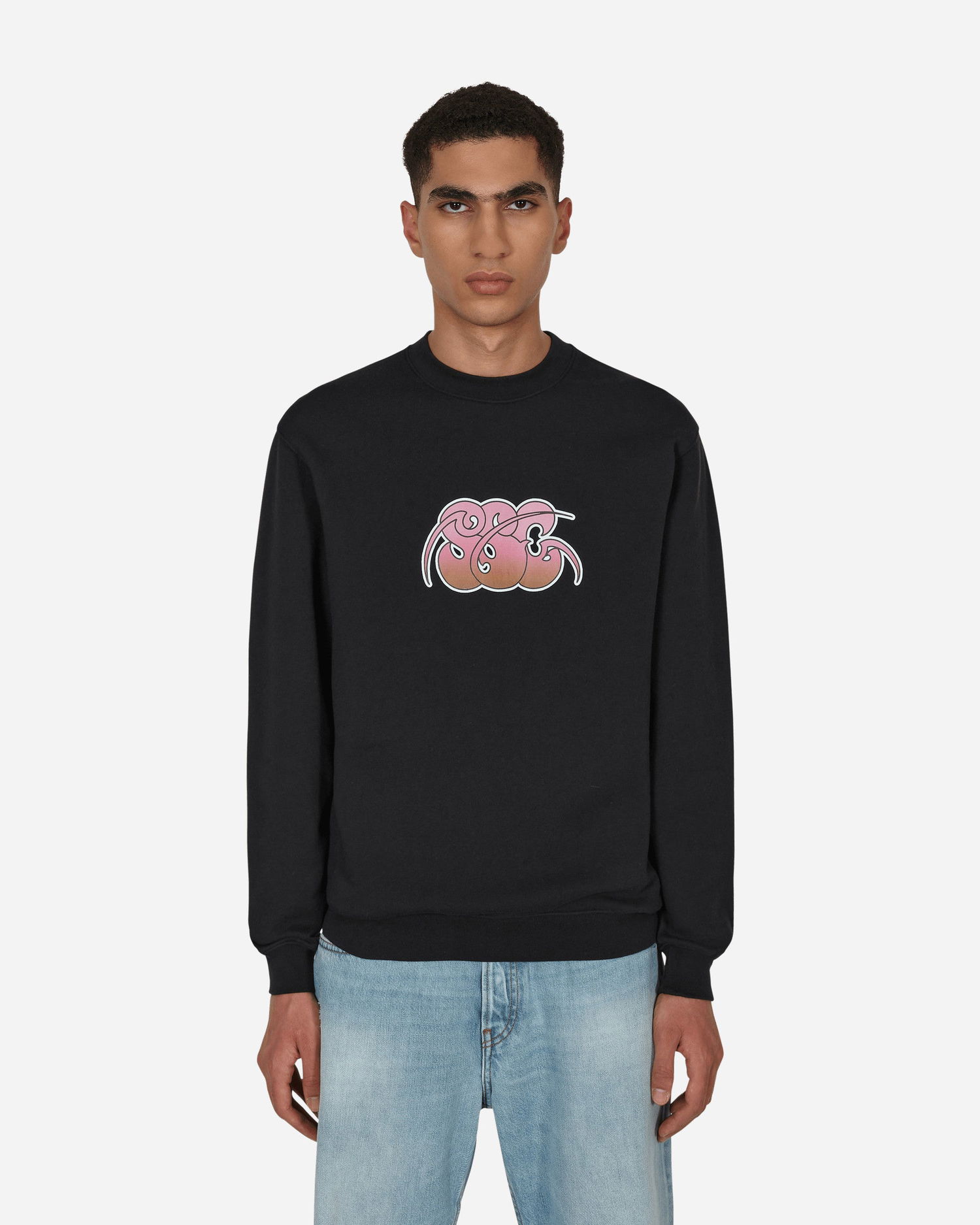 Mikina Stockholm (Surfboard) Club Printed Crewneck Sweatshirt Čierna | MPU1B90 001, 0