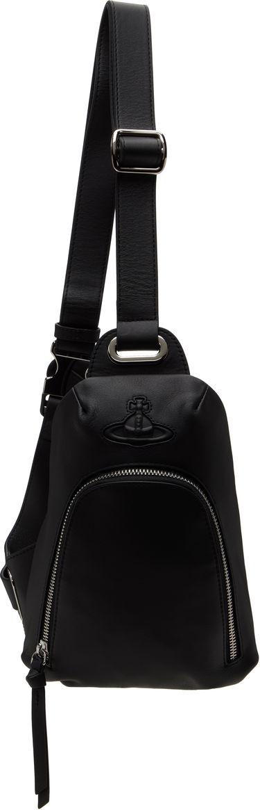 Taška cez rameno Vivienne Westwood Vivienne Westwood Smooth Leather Injected Orb Bag Čierna | 58010007U-L001S-, 0