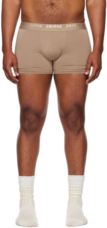 Boxerky SKIMS Three-Pack Stretch Boxer Briefs Hnedá | BO-BBR-5628M, 2