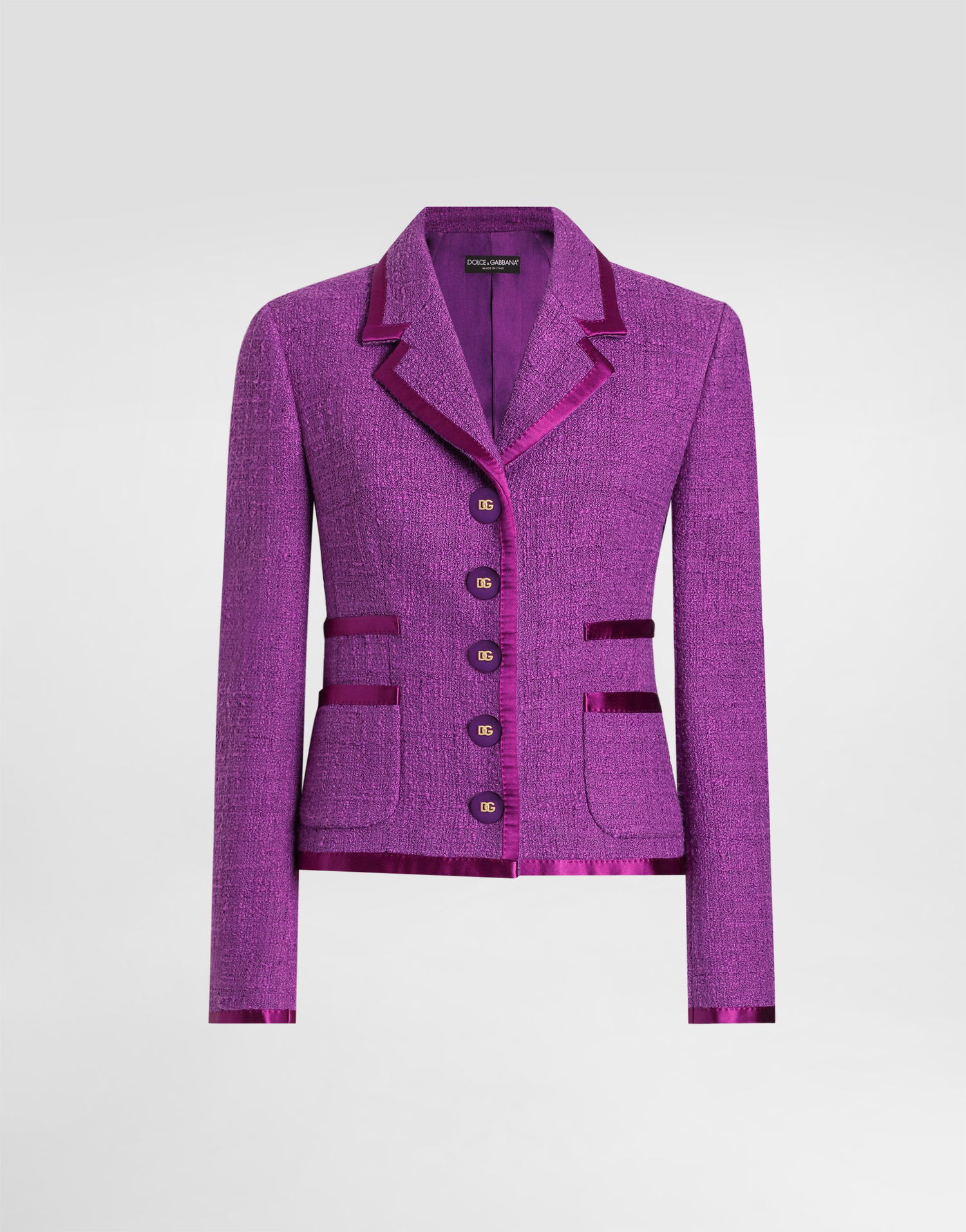 Bunda Dolce & Gabbana Dolce & Gabbana Rachel Tweed Jacket Fialová | F27DITFMTACF0571, 0