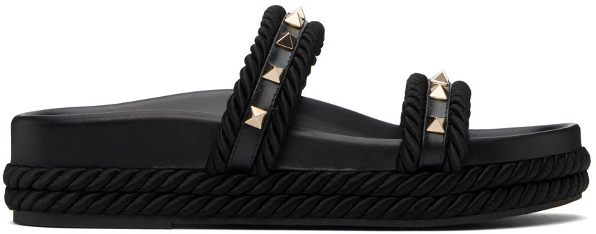 Doplnky Valentino Valentino Garavani Rockstud Rope Sandals Čierna | 5W2S0JR3BAE, 0