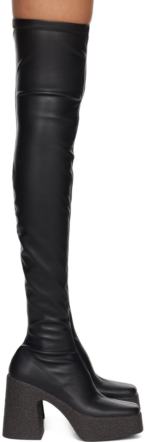 Tenisky a topánky Stella McCartney Stella McCartney Skyla Thigh-High Platform Boots Čierna | 596408W1CV0
