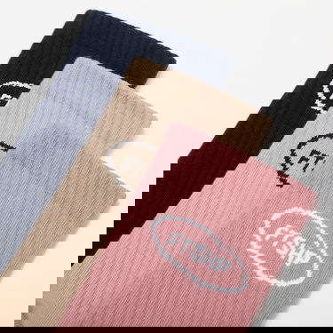 Ponožky Footshop Basic Crew Socks 3-Pack Navy/ Acru/ Pink Rôznofarebný | FTSHP_361, 9