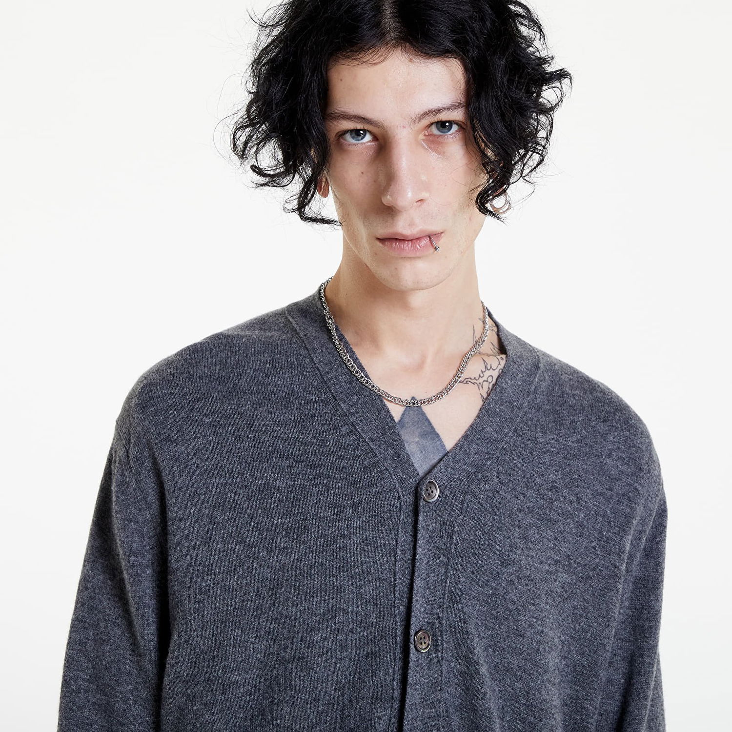 Košeľa Comme des Garçons Shirt Cardiguan Knit Šedá | FJ-N011, 0