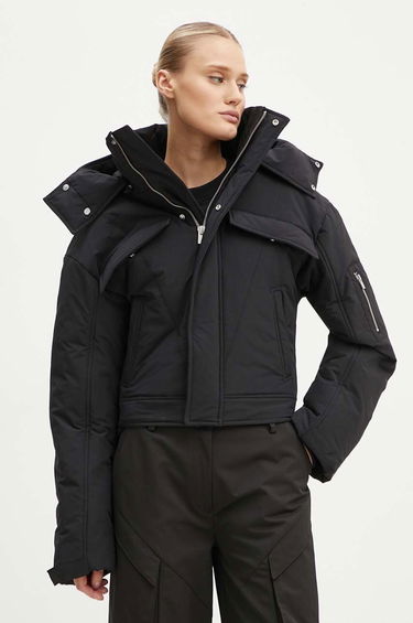 Prešívaná bunda HELIOT EMIL Cropped Asymmetrical Puffer Jacket Čierna | PREAW24.W.02.132, 3