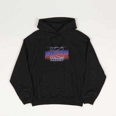 Mikina PACCBET Rassvet Glitch Hoodie Čierna | Rassvet-glitch-knit-hoodie-black, 1