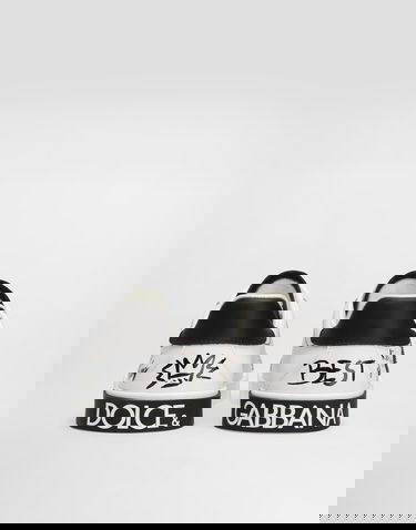 Tenisky a topánky Dolce & Gabbana Dolce & Gabbana Portofino Light Printed Calfskin Biela | DA5312A3A17HWF57, 3