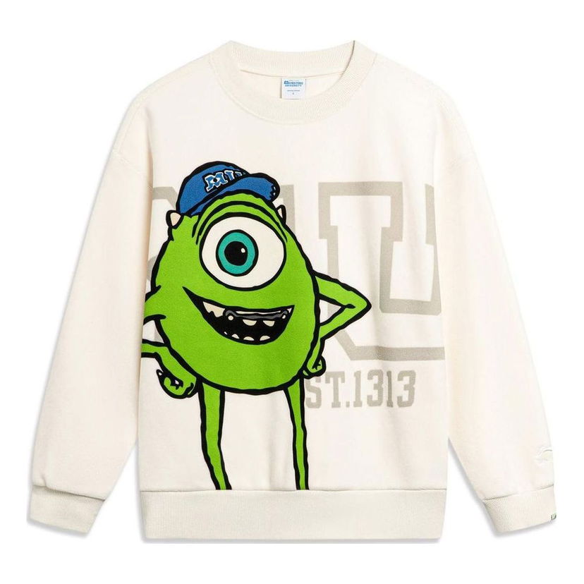 Mikina Li-Ning Li-Ning x Disney Monster University Fleece Sweatshirt Biela | AWDT812-2