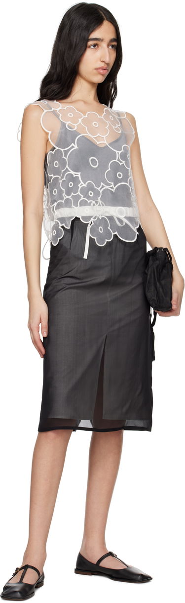 Tielko Cecilie Bahnsen Cecilie Bahnsen Alfie Organza Top Biela | 1.25RTW11029 ALFIE TOP, 3