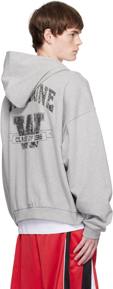 Mikina We11done We11done College Zip-Up Hoodie Šedá | WD-TJ2-25-846-U-MG, 2