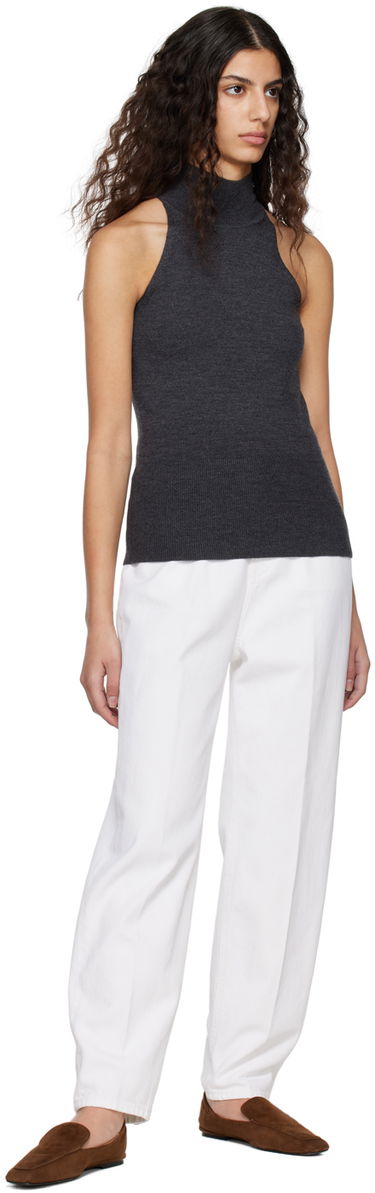 Sveter TOTEME TOTEME Women's Seam Turtleneck Tank Top Šedá | 231-5129-324, 3