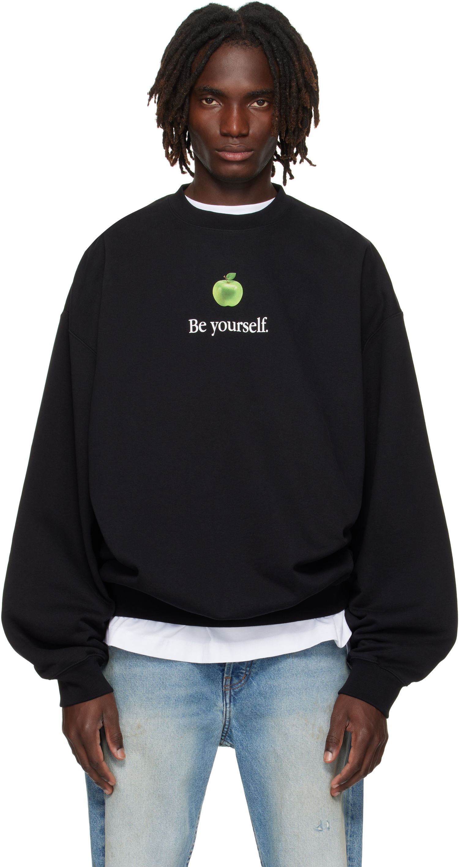 Mikina VETEMENTS VETEMENTS 'Be Yourself' Oversized Sweatshirt Čierna | UH76HD350B, 0