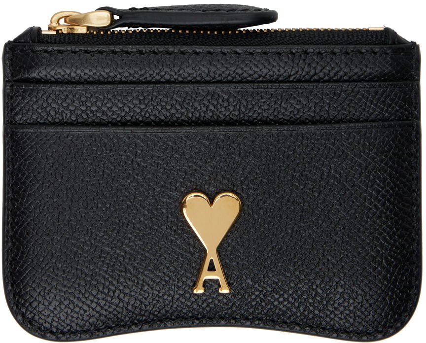 Peňaženka AMI Zipped Card Holder Čierna | USL105.AL0036, 0