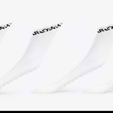 Ponožky BOSS Hugo 2-Pack of Quarter-Length Socks in Stretch Fabric White Biela | 50469747-100, 3