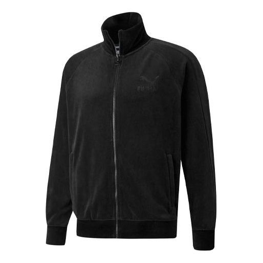 Bomber bunda Puma Iconic T7 Embroidered Logo Retro Stand Collar Jacket Čierna | 532936-01