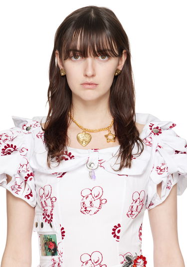 Náušnice Chopova Lowena Chopova Lowena Lucky Star Heart Earrings Metalická | 6431, 2