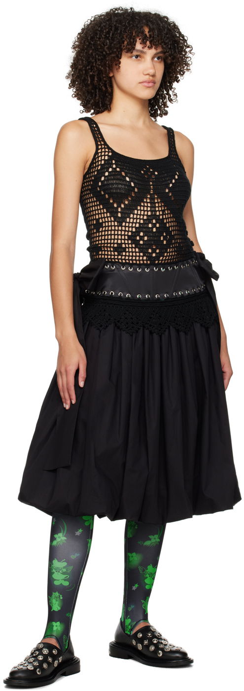 Gentry Crochet Detail Bubble Midi Dress