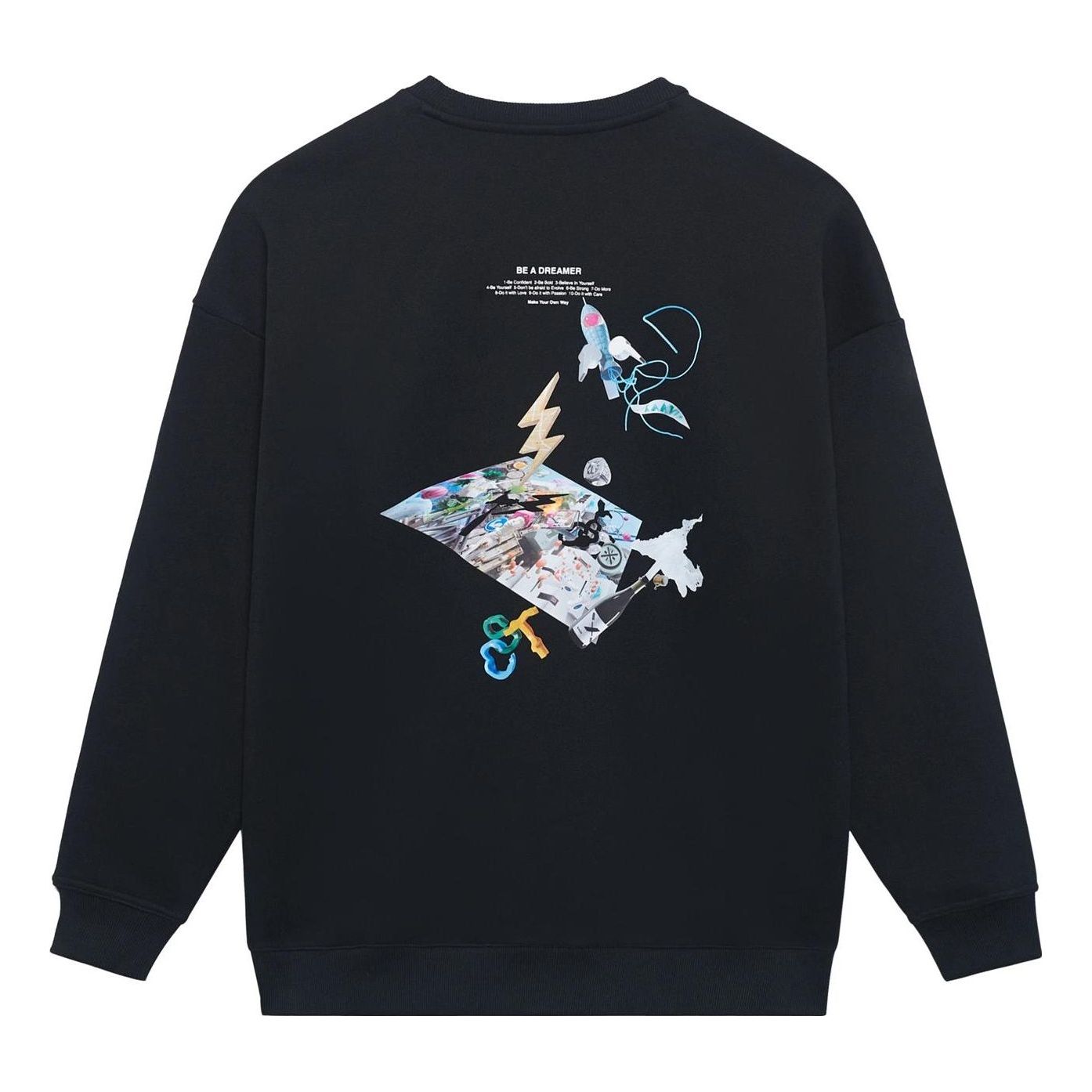 Mikina Li-Ning Wade Way Of Wade Be The Dreamer Graphic Sweatshirt Čierna | AWDSI39-1, 0