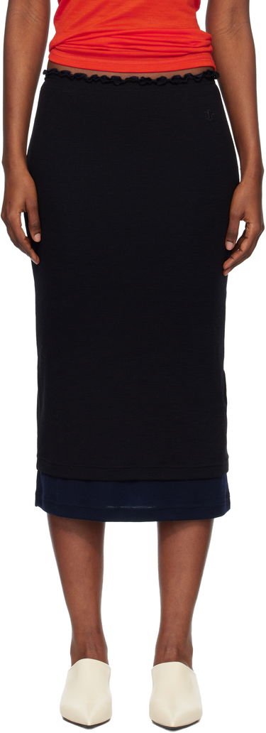 Sukňa Jil Sander Double Layer Midi Skirt Červená | J40FV0116_J20226, 4