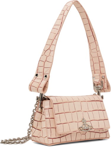 Kabelka Vivienne Westwood Vivienne Westwood Hazel Small Crocodile-Embossed Bag Šedá | 46030001W-L00A2-, 4