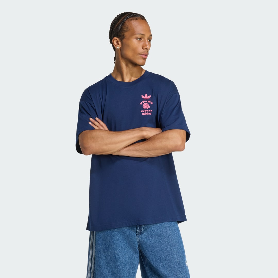 Tričko adidas Performance Japan Florals Graphic T-Shirt Navy | KT0787, 0