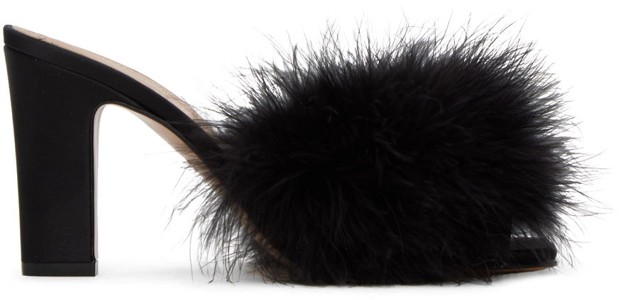 Oblečenie Maison Margiela Black Feather Mules Čierna | S58WP0270 P6229, 0
