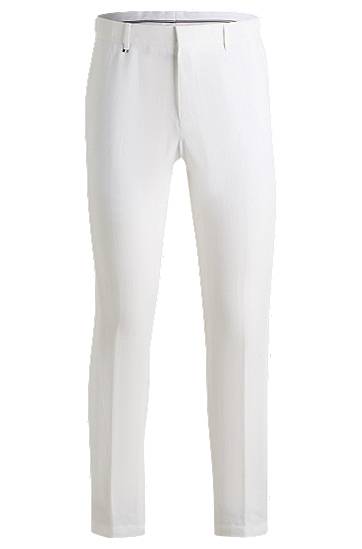 Nohavice BOSS Linen Canvas Formal Trousers Biela | 50540518, 0