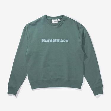 Mikina adidas Originals Pharell Williams x Basics Crew Zelené | HK6694, 0