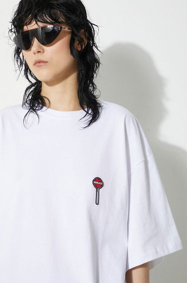 Tričko Fiorucci Fiorucci Lollipop Patch Boxy T-Shirt Biela | M01FPTSH103CJ01WH03, 4