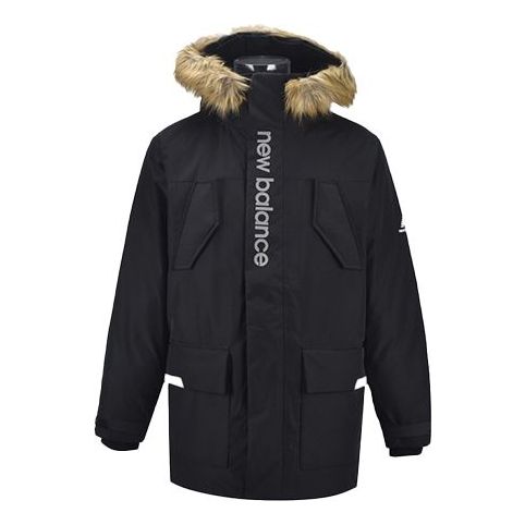Parka New Balance Faux Fur Trim Parka Čierna | AMJ04356-BK