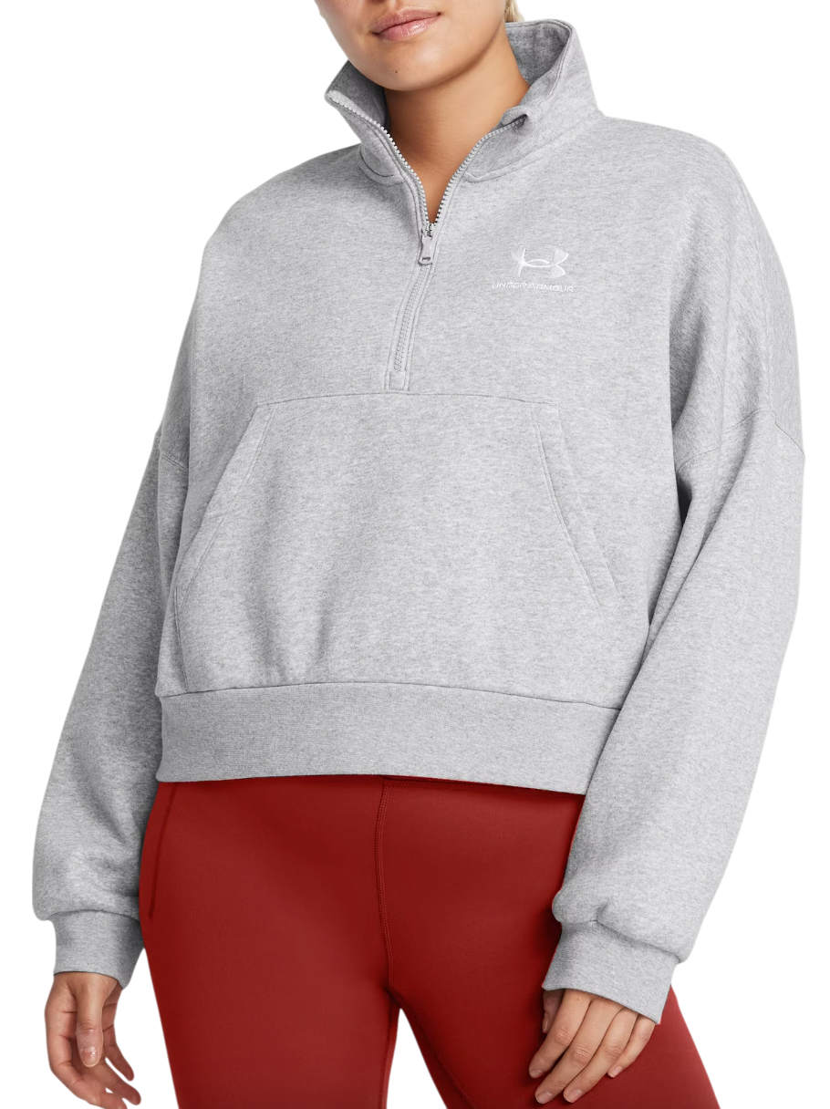 Sveter Under Armour Under Armour Icon Fleece Half Zip Cropped Sweatshirt Šedá | 1386460-011, 0