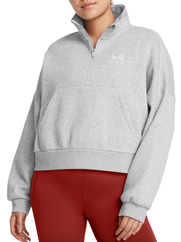 Sveter Under Armour Under Armour Icon Fleece Half Zip Cropped Sweatshirt Šedá | 1386460-011, 0