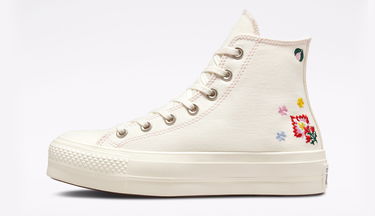 Tenisky a topánky Converse Chuck Taylor All Star Lift Platform Floral Embroidery Biela | A02198C, 0