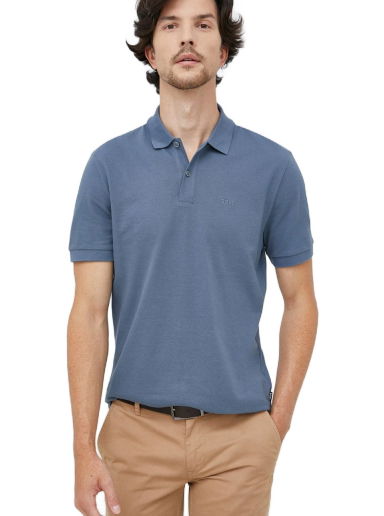 Polo tričko BOSS Cotton Polo Shirt Modrá | 50468301