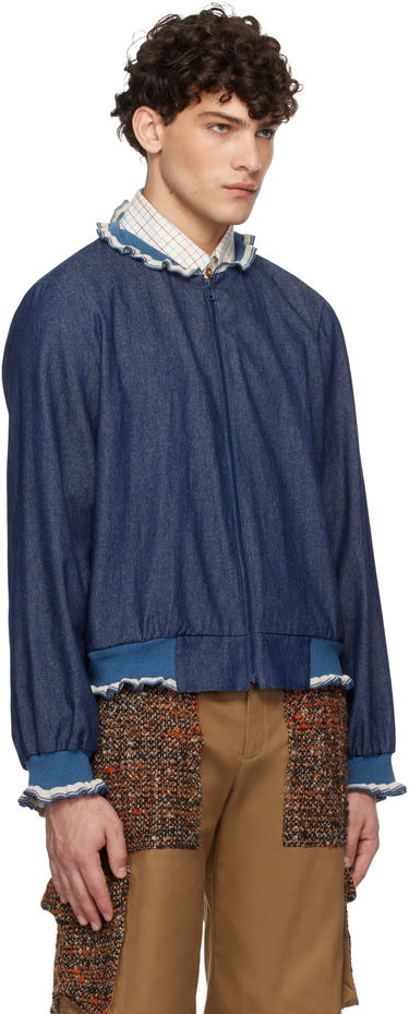 Bomber bunda Anna Sui Denim Bomber Jacket Modrá | M1025J30, 1