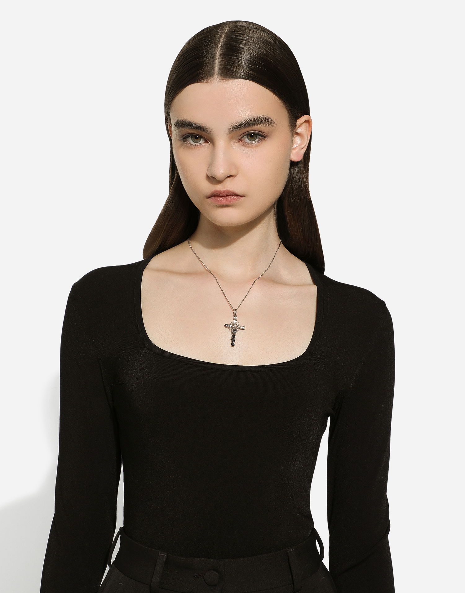Náhrdelník Dolce & Gabbana Pendant With Grey And Black Spinels Metalická | WAQA1GWTSQS80001, 1