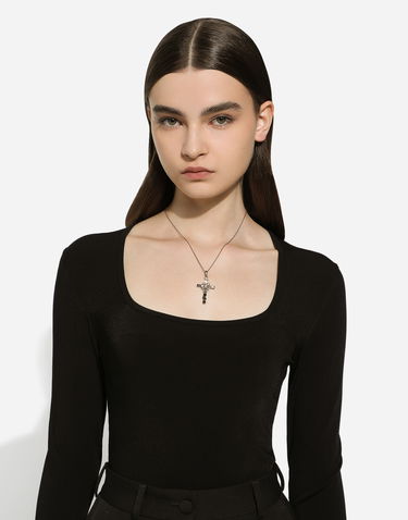 Náhrdelník Dolce & Gabbana Pendant With Grey And Black Spinels Metalická | WAQA1GWTSQS80001, 1
