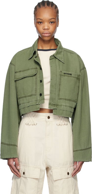 Bunda We11done We11done Cropped Work Jacket Zelené | WD-JK0-25-055-W-KK, 0
