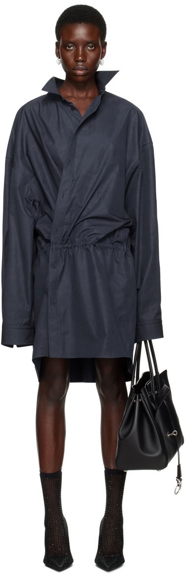Šaty Balenciaga Balenciaga Shirt Mini Dress Navy | 814136 TRM17, 0