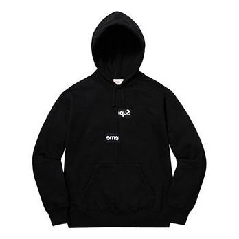 Mikina Supreme COMME des GARCONS Shirt Split Box Logo Hoodie Čierna | SUP-FW18-400