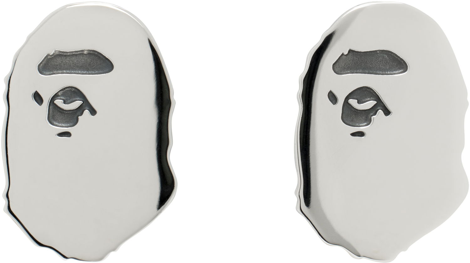 Náušnice BAPE Ape Head Silver Earrings Metalická | 001GDK801009M, 0