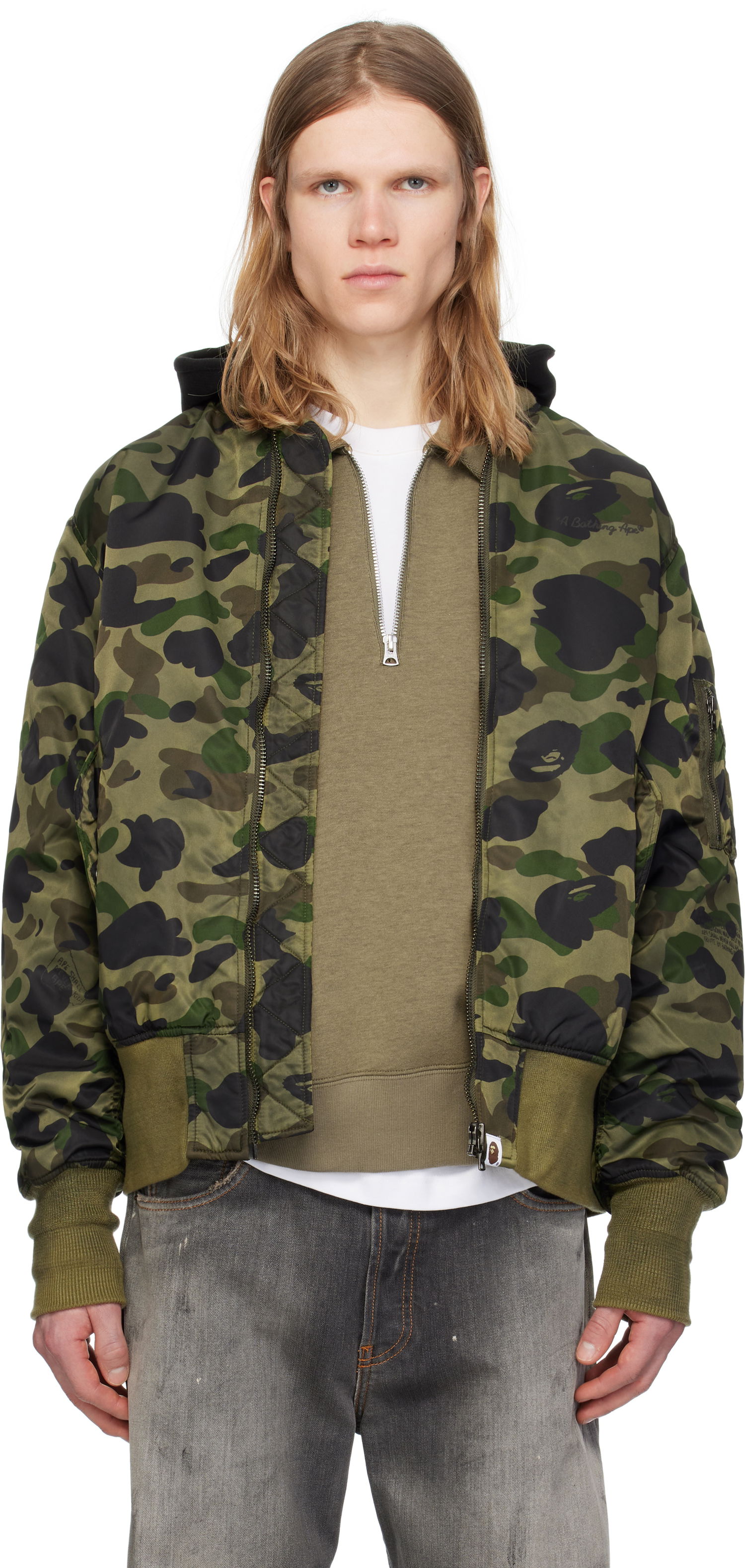 Bomber bunda BAPE A Bathing Ape 1st Camo MA-1 Bomber Jacket Zelené | 001HJK801307M, 0