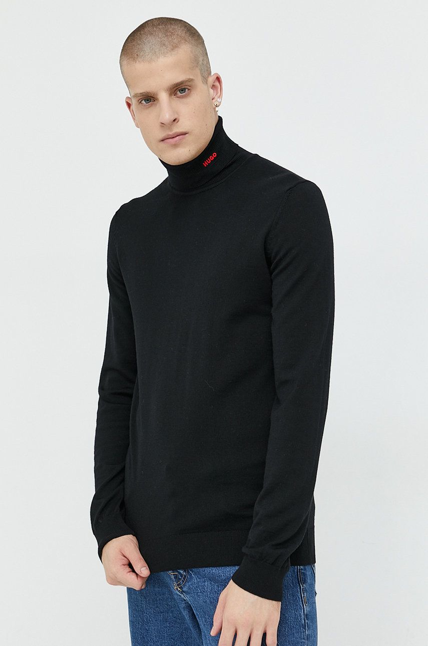 Sveter BOSS Wool Sweater Čierna | 50474174, 0