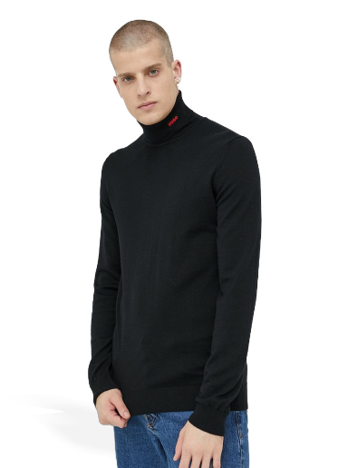 Sveter BOSS Wool Sweater Čierna | 50474174